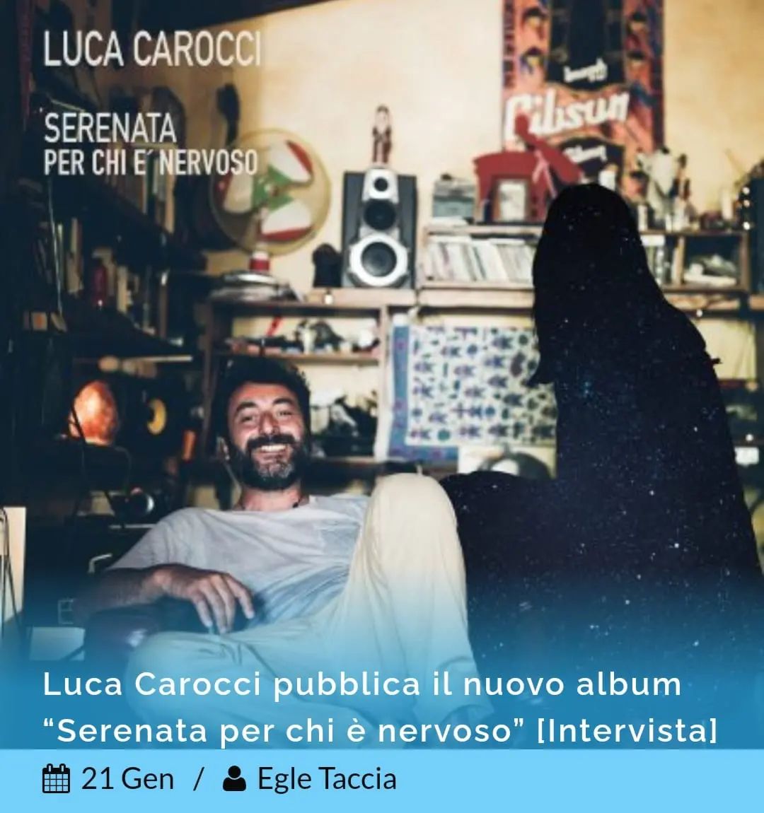 #nointerview @tacciaegle ha incontrato @luca_carocci Intervista su www.nonsensemag.it
#lucacarocci #serenataperchiènervoso #intervista #interview #musicinterview #instamusic #music #nonsensemag #novità #nonsense #onlygoodmusic #musica